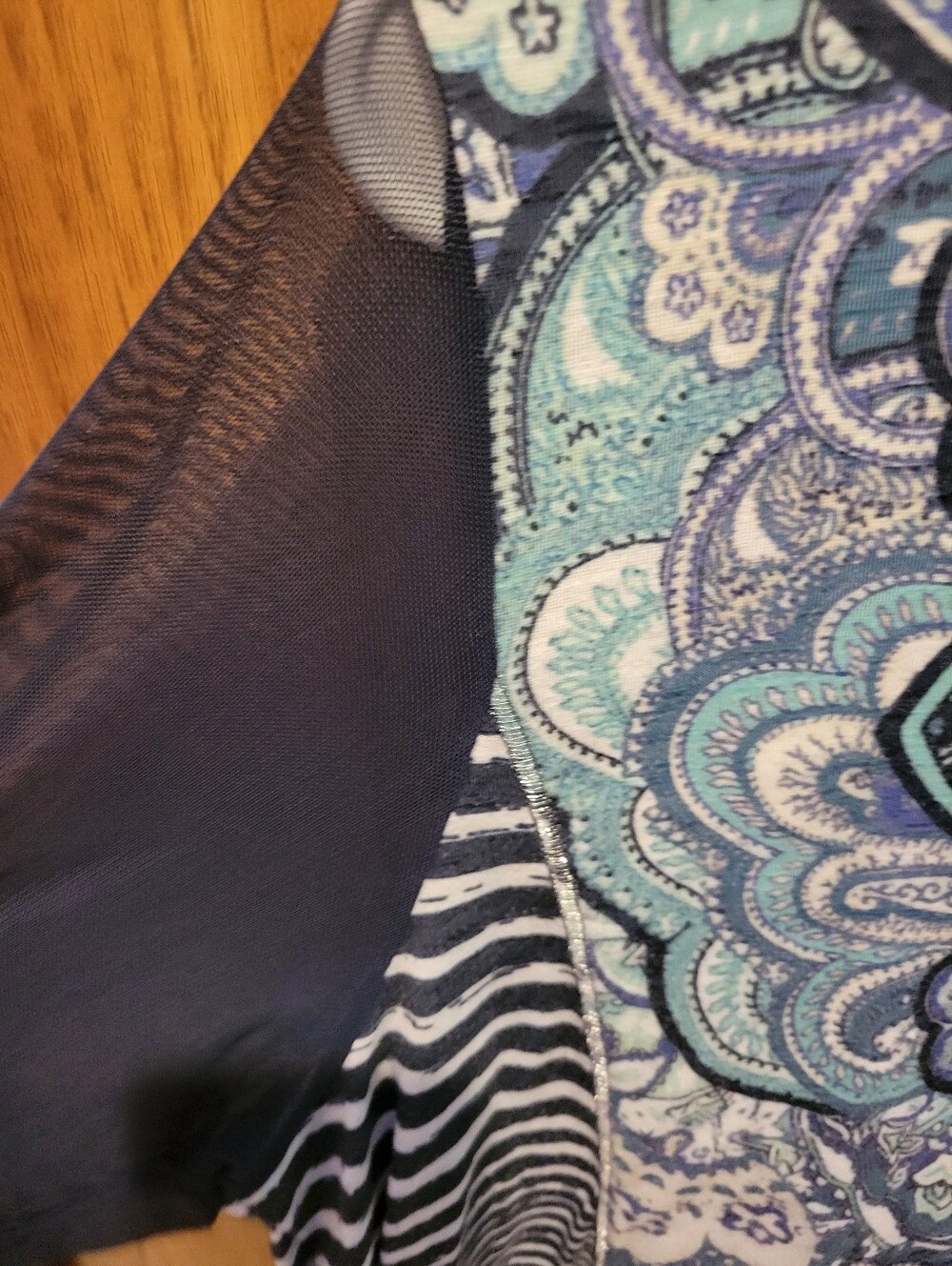 Cj Banks 1x Navy 3/4 Sleeve Top - Picture 3 of 11